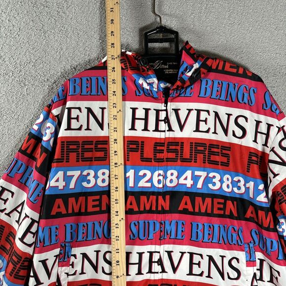 Forever 21 Windbreaker Size M All Over Print Colorful AOP Pleasure Heavens - Picture 5 of 11